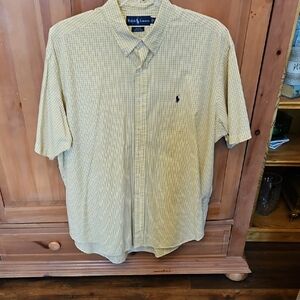 Polo by Ralph Lauren Men's Yellow Plaid Shirt